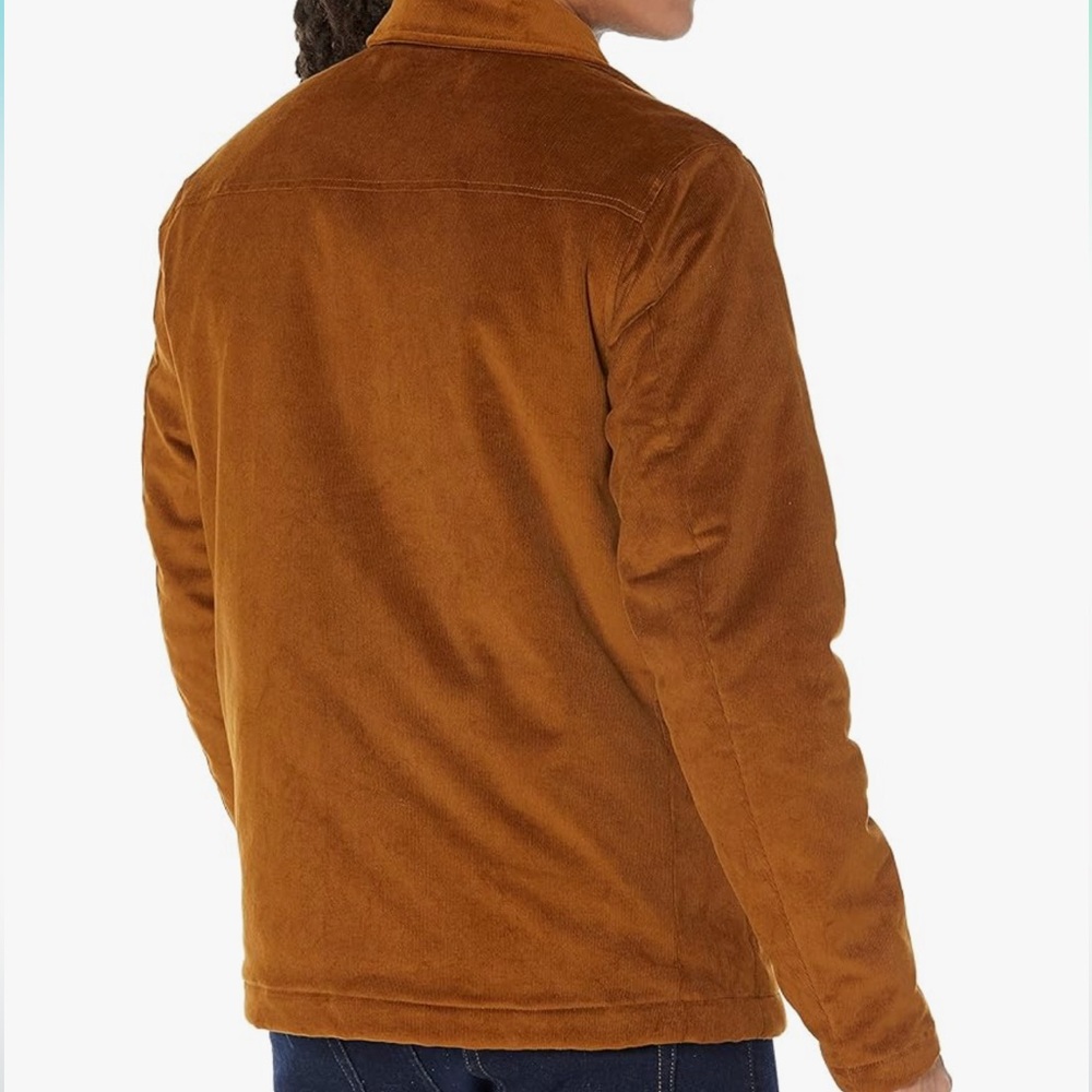 Amazon Essentials Brown Stretch Corduroy Pockets Jacket Unisex Men’s Size L NWT - Picture 6 of 11